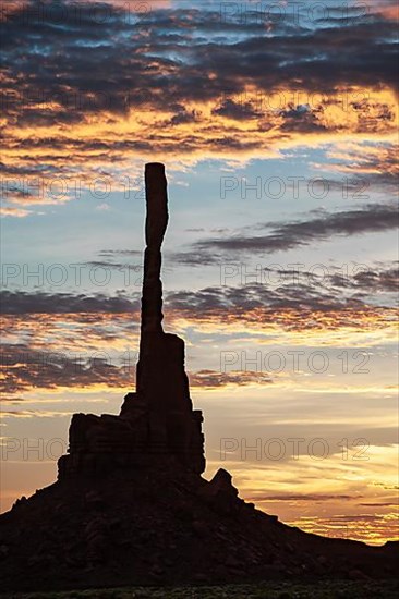 Sunrise with Totem Pole backlit