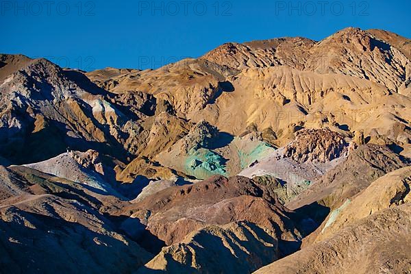 Artist's Palette rock discoloured by minerals in evening light