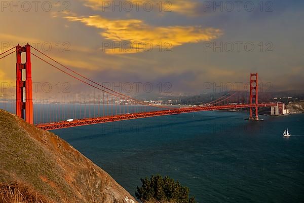 Golden Gate Bridge in the evening light