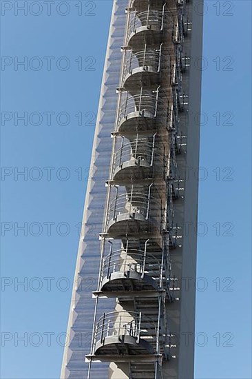 Steep outside staircase at the tower