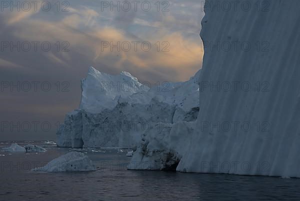 Glacier in the ice fjord near Ilulissat