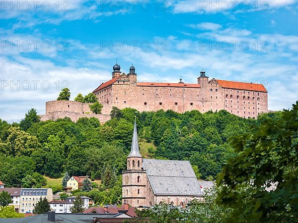 Plassenburg Castle and St. Peter's Church in the Old Town of Kulmbach