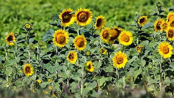 Field of sunflowers