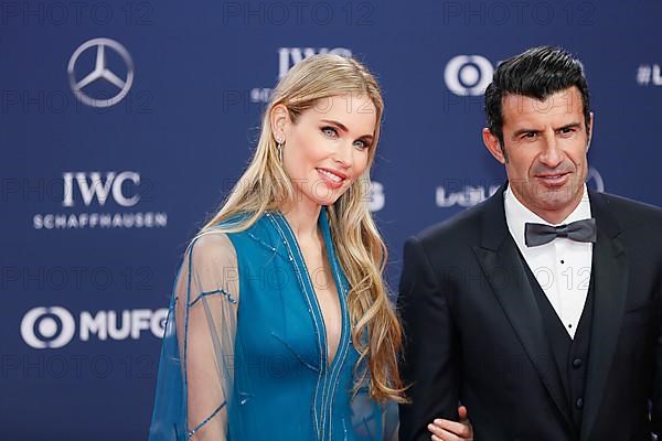 Luis Figo with woman Helen Svedin