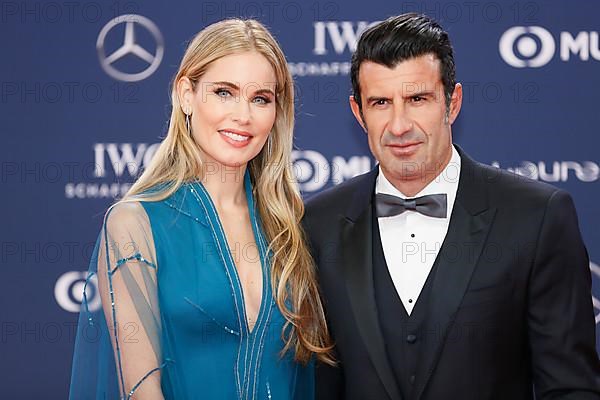 Luis Figo with woman Helen Svedin