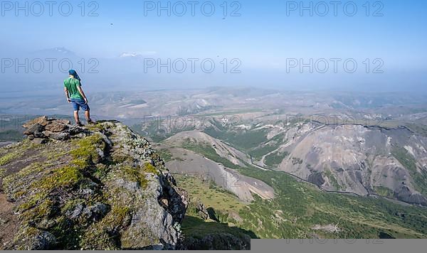 Hiker looking into the distance