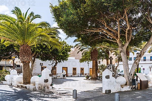 Charming square named Plaza de las palmas in Arrecife