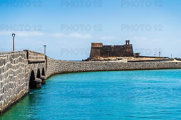 Historic San Gabriel Castle with bridges leading to it