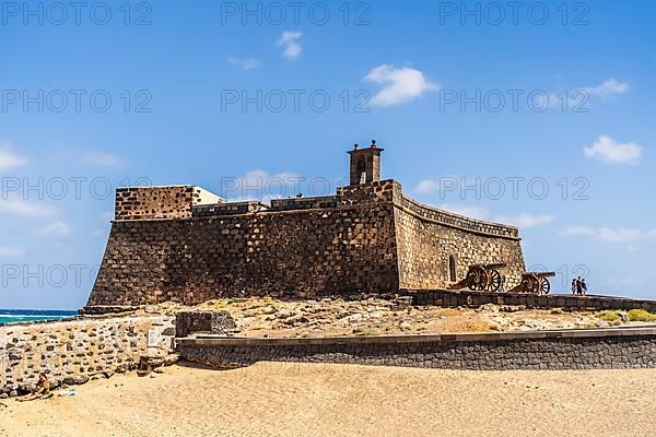 Historic San Gabriel Castle with bridges leading to it