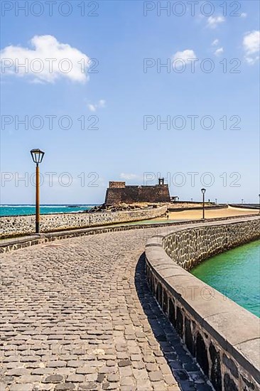 Historic San Gabriel Castle with bridges leading to it