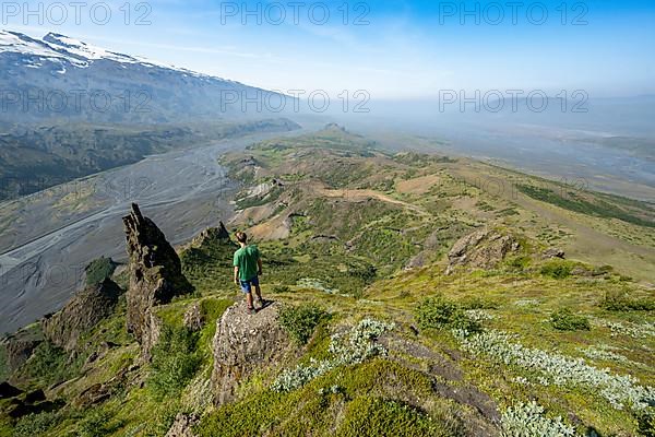 Hiker looking into the distance