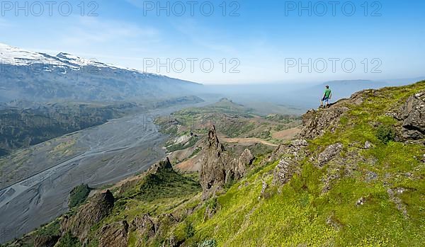 Hiker on a rock