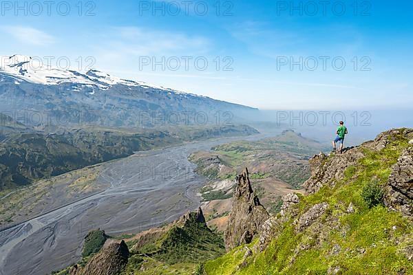 Hiker on a rock