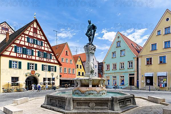 Emperor Ludwig Fountain with statue of Ludwig the Bavarian