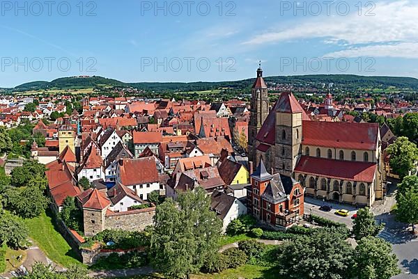 Aerial view of the old town from the northeast