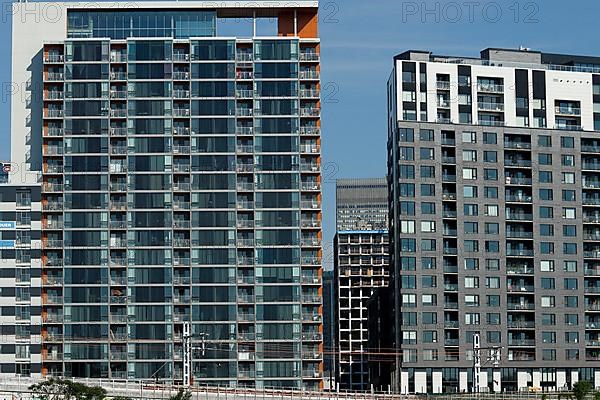 Modern apartment buildings