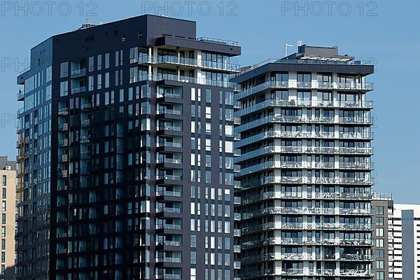 Modern apartment buildings