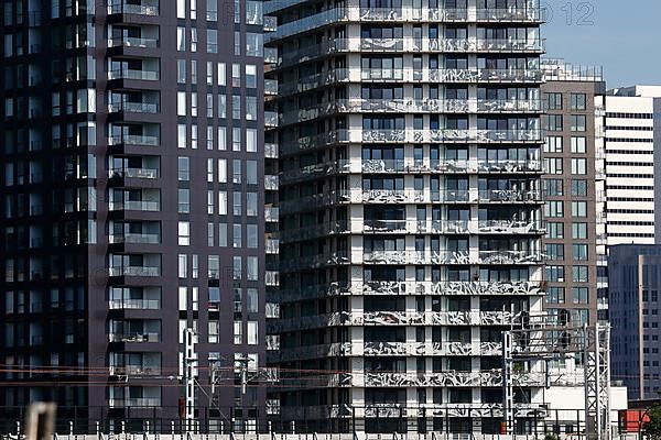 Modern apartment buildings