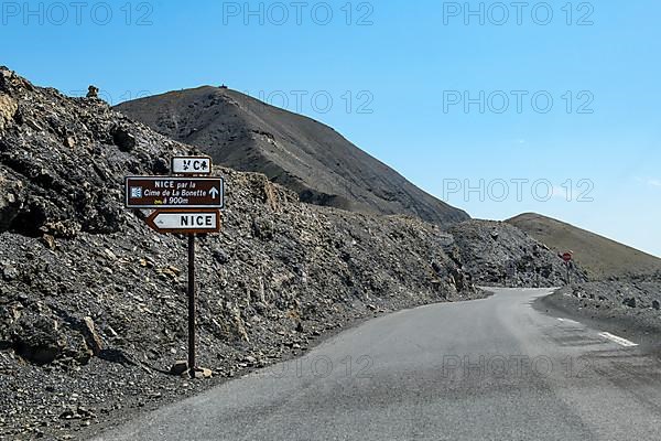 Pass road to Col de la Bonette