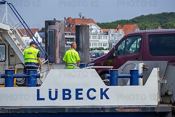 Car ferry being loaded