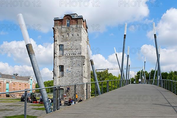 Footbridge and climbing tower
