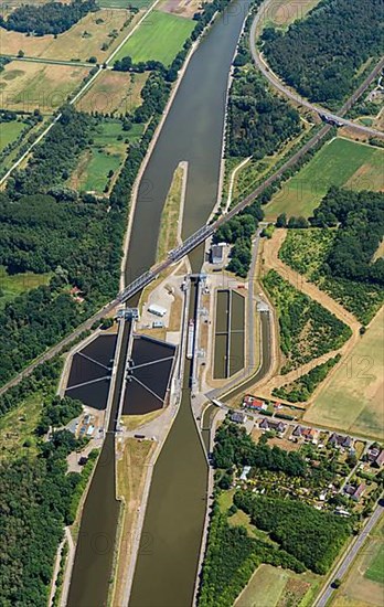 Aerial view of the Suelfeld Lock