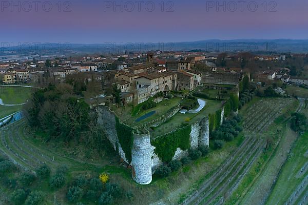 View of Castle and town of Pozzolengo