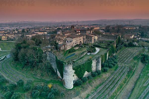 View of Castle and town of Pozzolengo