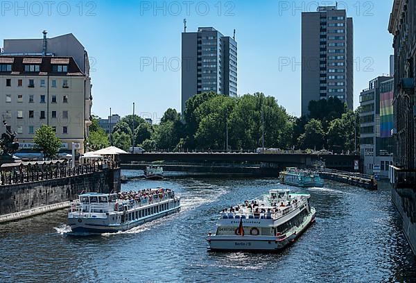 Steamboat trip in the summer midday heat