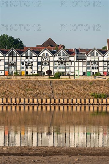 Half-timbered houses on the Elbe cycle path