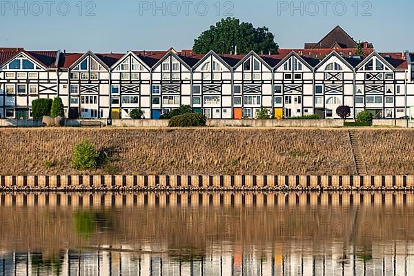 Half-timbered houses on the Elbe cycle path