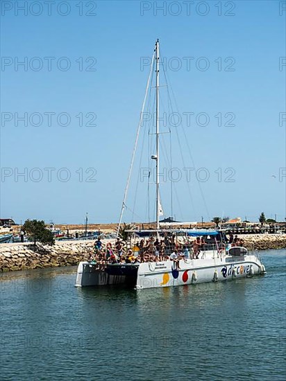 Marina with catamaran