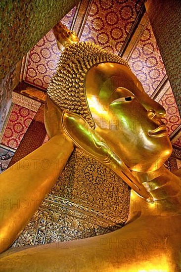 Close-Up of the Reclining Buddha in Bangkok