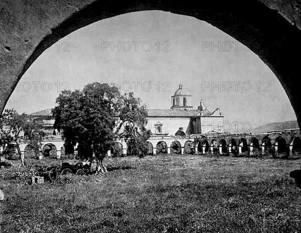 Construction of the oldest mission station in the state of California