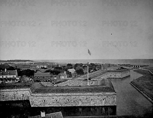 Fort Munroe near the town of Hampton on the Chesapeake Bay in the State of Virginia