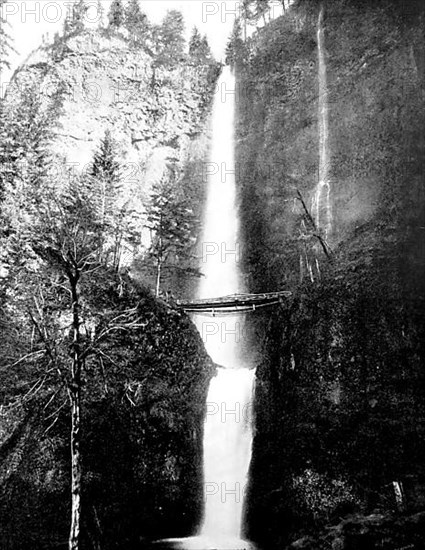 Multnomah Falls from the Columbia River
