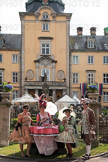 Costume show in front of the castle