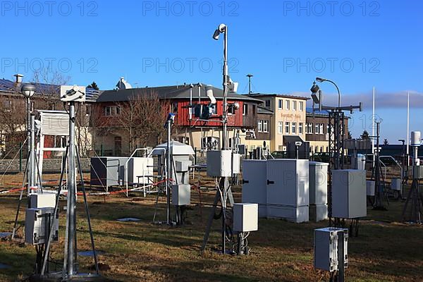 Weather station of the German Weather Service DWD on the Wasserkuppe in the Rhoen