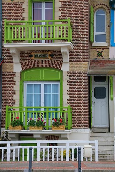 Wilhelminian and Art Nouveau villas in the Mersois neighbourhood on the Mers-les-Bains promenade