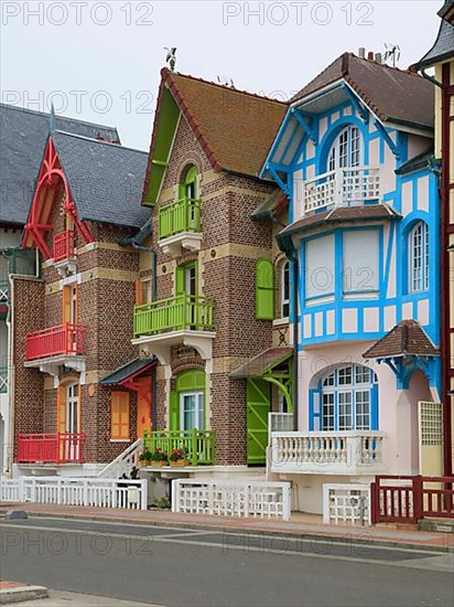 Wilhelminian and Art Nouveau villas in the Mersois neighbourhood on the Mers-les-Bains promenade