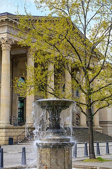 Palace Fountain and Classicist Facade Landtag