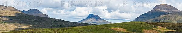 Panorama over Sgorr Tuath and Cul Beag