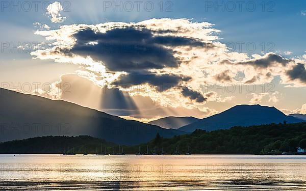 Sunset over Loch Lomond from Milarrochy Bay