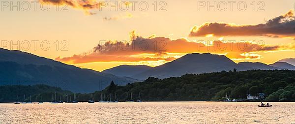 Sunset over Loch Lomond from Milarrochy Bay