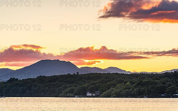 Sunset over Loch Lomond from Milarrochy Bay