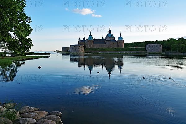 Kalmar Castle reflected in the calm water