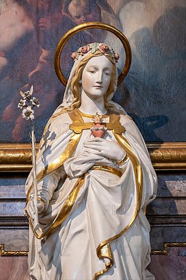 Sculpture of the Virgin Mary in the Collegiate Parish Church of St. Philip and St. James