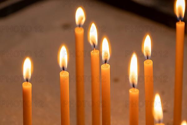 Candles in the collegiate parish church of St. Philip and St. James