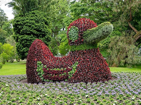 Flower sculpture duck