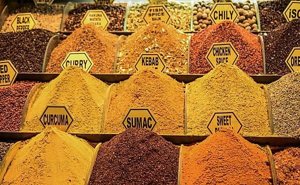 Spices at the Spice Market in Istanbul